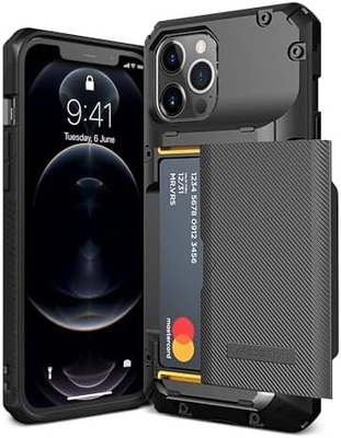 Dla iPhone'a 12 Pro Max z [4 kartami]Premium solid credit card slot wallet dla iPhone'a 12 Pro Max 6,7-calowy