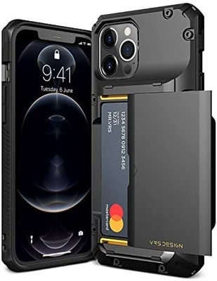 Dla iPhone'a 12 Pro Max z [4 kartami]Premium solid credit card slot wallet dla iPhone'a 12 Pro Max 6,7-calowy