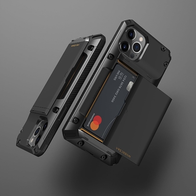 Dla iPhone'a 12 Pro Max z [4 kartami]Premium solid credit card slot wallet dla iPhone'a 12 Pro Max 6,7-calowy