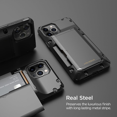 Dla iPhone'a 12 Pro Max z [4 kartami]Premium solid credit card slot wallet dla iPhone'a 12 Pro Max 6,7-calowy