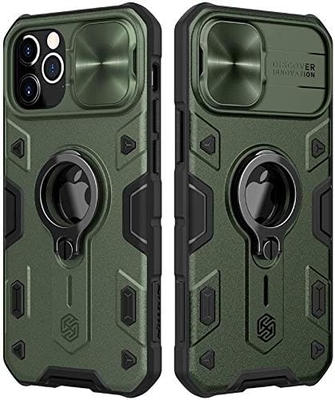 Pudełko iPhone 12 Pro Max z osłoną kamery i podnośnikiem, osłoną ochronną wojskową,