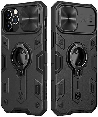 Pudełko iPhone 12 Pro Max z osłoną kamery i podnośnikiem, osłoną ochronną wojskową,