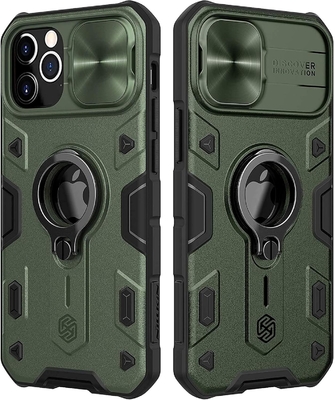 Pudełko iPhone 12 Pro Max z osłoną kamery i podnośnikiem, osłoną ochronną wojskową,