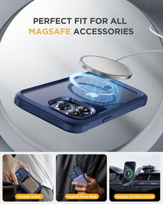 Magnetyczna obudowa do iPhone'a 12 Pro Max Całe ciało Wbudowany ochraniacz ekranu ze szkła i ochraniacz aparatu
