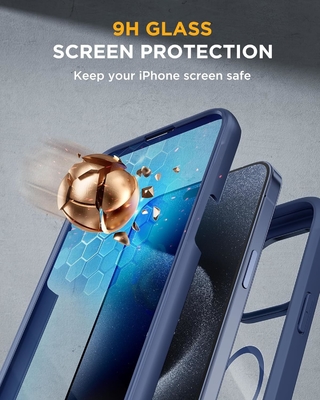 Magnetyczna obudowa do iPhone'a 12 Pro Max Całe ciało Wbudowany ochraniacz ekranu ze szkła i ochraniacz aparatu