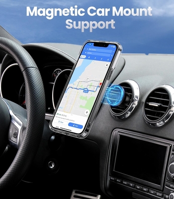 Osłony dla iPhone'a 12 Pro Max Fundacja z podkładką, Fundacja telefoniczna z podwójnym uchwytem pierścienia [regulowalny i składany]