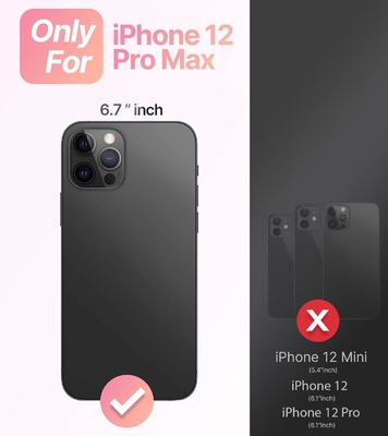 Pudełko iPhone 12 Pro Max Pierścień, pomalowanie olejowe Kwiat kolorowy kwiat retro urocza, kręcona ramka fal Kobiety Dziewczyna Pudełko telefon