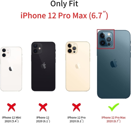 iPhone 12 Pro Max przejrzysty design obudowy, wbudowany błysk luksusowy błyszczący papier, pop i piękne