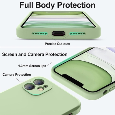 Kompatybilny z obudową iPhone'a 11, ulepszony płynny silikon z kwadratowymi krawędziami.