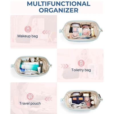 Puffy Cosmetic Pouch Kosmetyczna torebka zaprojektowana z puffy materiału, który jest tak miękki, jak trwały