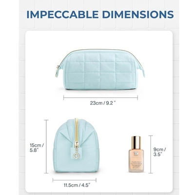 Puffy Cosmetic Pouch Kosmetyczna torebka zaprojektowana z puffy materiału, który jest tak miękki, jak trwały