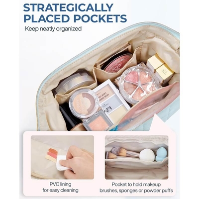 Puffy Cosmetic Pouch Kosmetyczna torebka zaprojektowana z puffy materiału, który jest tak miękki, jak trwały