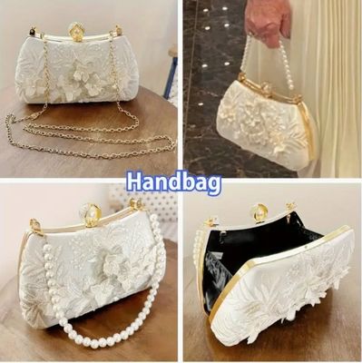 Red Evening Clutch Handbag No Pattern Style for Sophisticated Occasions