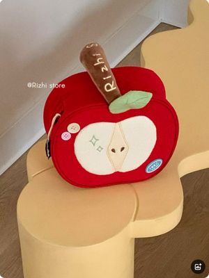 Original · Red Apple Makeup Bag Storage Bag · Large Capacity Handheld Camera Bag · Portable Toilet Bag