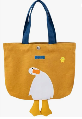 Cute Canvas Tote Bag - Graficzna torba do obiadu i zakupów
