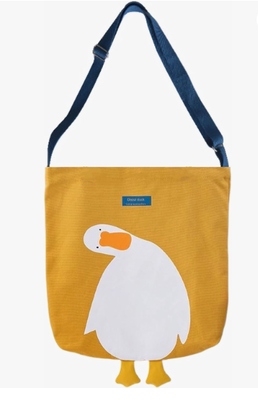 Cute Canvas Tote Bag - Graficzna torba do obiadu i zakupów