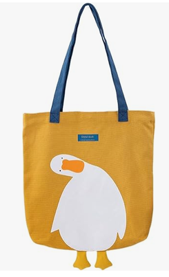 Cute Canvas Tote Bag - Graficzna torba do obiadu i zakupów