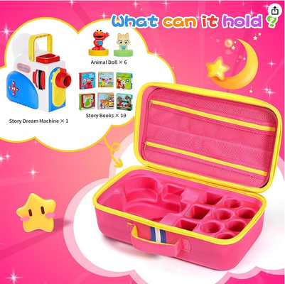Trudna obudowa do przenoszenia pasuje do Little Tikes Story Dream Machine Books Starter Set, Duża ochronna obudowa do podróży Storytime Audio Play Real for Littles Character Collection, (Tylko pudełko)