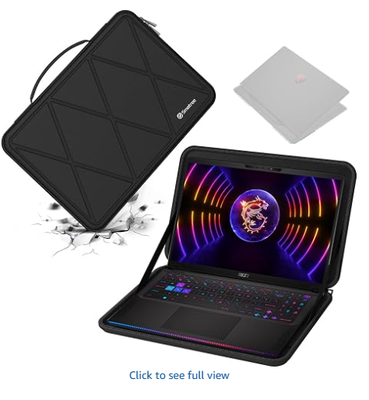 Twarda obudowa EVA dla 16-calowego MSI Raider GE68 HX 14V. Kompatybilna z 16-calowym MSI Raider GE68 HX 14V, MSI Vector 16 HX A14V/A13V, Anty-Shock Case Notebook Bag