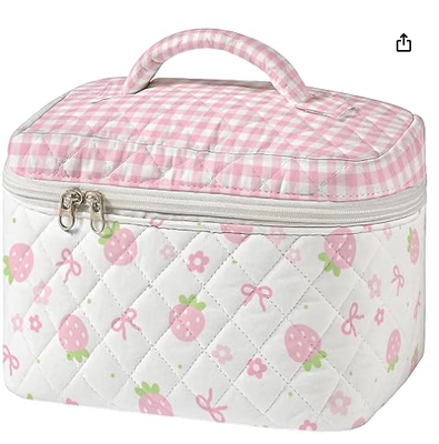 Duża pikowana kosmetyczka w stylu vintage, wzór do szycia, kosmetyczna torba podróżna dla kobiet, patchworkowa estetyczna kosmetyczka z uchwytem, organizer na kosmetyki, pędzle i akcesoria