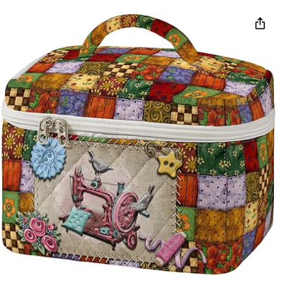 Duża pikowana kosmetyczka w stylu vintage, wzór do szycia, kosmetyczna torba podróżna dla kobiet, patchworkowa estetyczna kosmetyczka z uchwytem, organizer na kosmetyki, pędzle i akcesoria