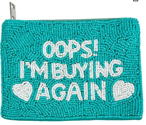 Beaded Coin Purse Change Zipper Pouch Wallet Cherry. /Ręcznie wykonane korale, kompaktowy organizator, uchwyt do gotówki, magazyn kart, torebka do makijażu, akcesorium do prezentów, codzienne noszenie