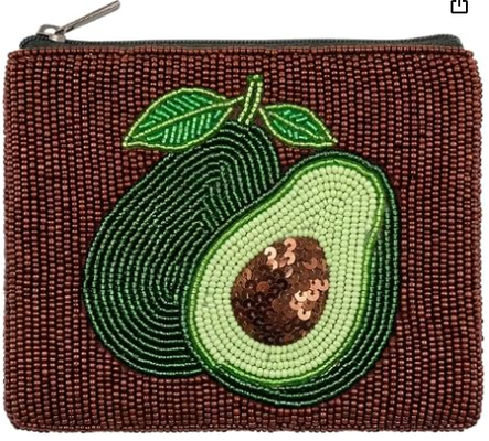 Beaded Coin Purse Change Zipper Pouch Wallet Cherry. /Ręcznie wykonane korale, kompaktowy organizator, uchwyt do gotówki, magazyn kart, torebka do makijażu, akcesorium do prezentów, codzienne noszenie