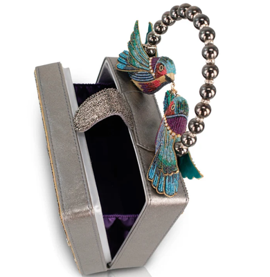 Flattering Heart Top Handle Handbag Coin Purse Key ring and easy open trigger hook Perłowane monety małe torby