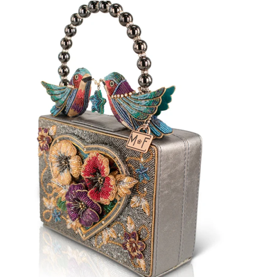 Flattering Heart Top Handle Handbag Coin Purse Key ring and easy open trigger hook Perłowane monety małe torby