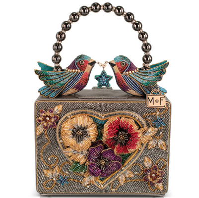 Flattering Heart Top Handle Handbag Coin Purse Key ring and easy open trigger hook Perłowane monety małe torby