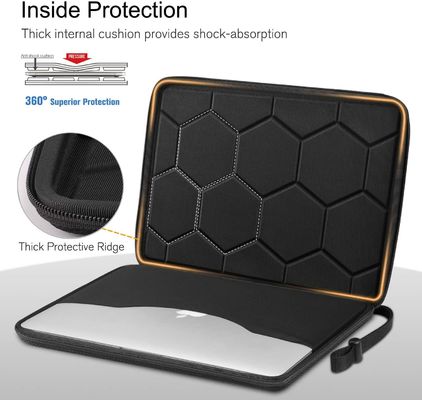 Wodoodporne etui na laptopa z pianki EVA 13 cali, ochronne etui z wytrzymałą powierzchnią poliestrową 1680D do bezpiecznego przenoszenia