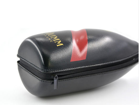 Pu Leather 600D Poliester EVA Twarde etui Opakowanie wina z paskiem