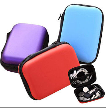 Pu Leather Zipper Twarde etui z pianki EVA Torba do przenoszenia słuchawek z dzianiny