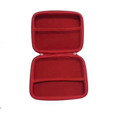 Red Color EVA Electronic Organizer Bag 30X16X3cm Zipper Closure