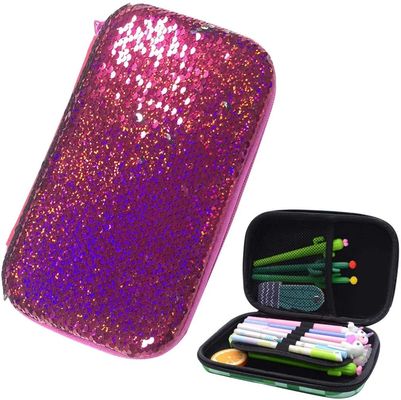 Piórnik ze skóry pu PVC z pianki EVA o twardym etui z poliestru 1800D