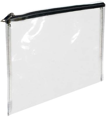 Nadające się do recyklingu 12x8,7 cala Zipper woreczek na pieniądze Przezroczyste torby z PVC z zamkiem błyskawicznym